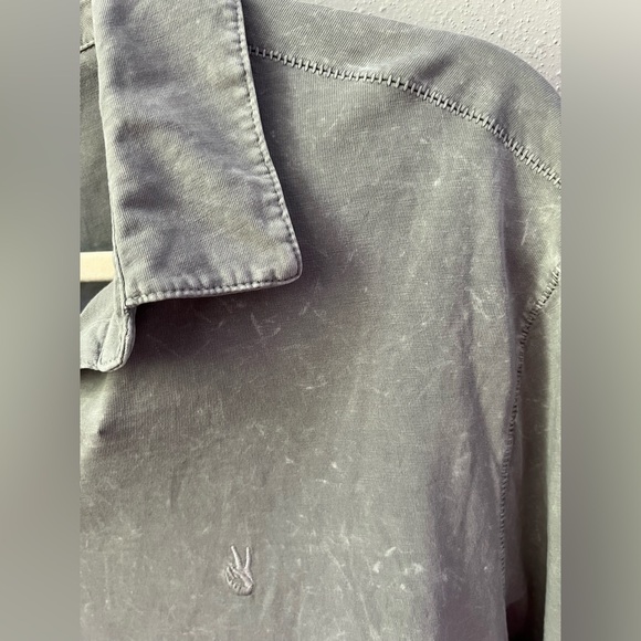 New John Varvatos Bodhi Polo in Medium Gray Men’s Size Large - Picture 7 of 10